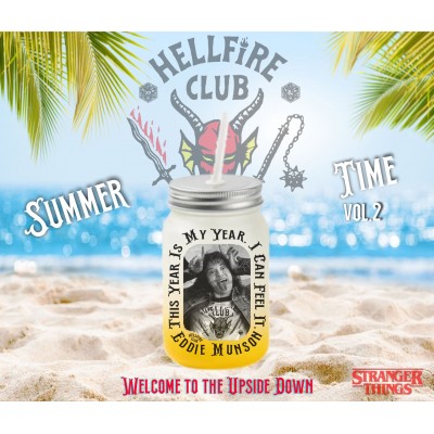 Стъклена чаша буркан Stranger Things - Eddie Munson 